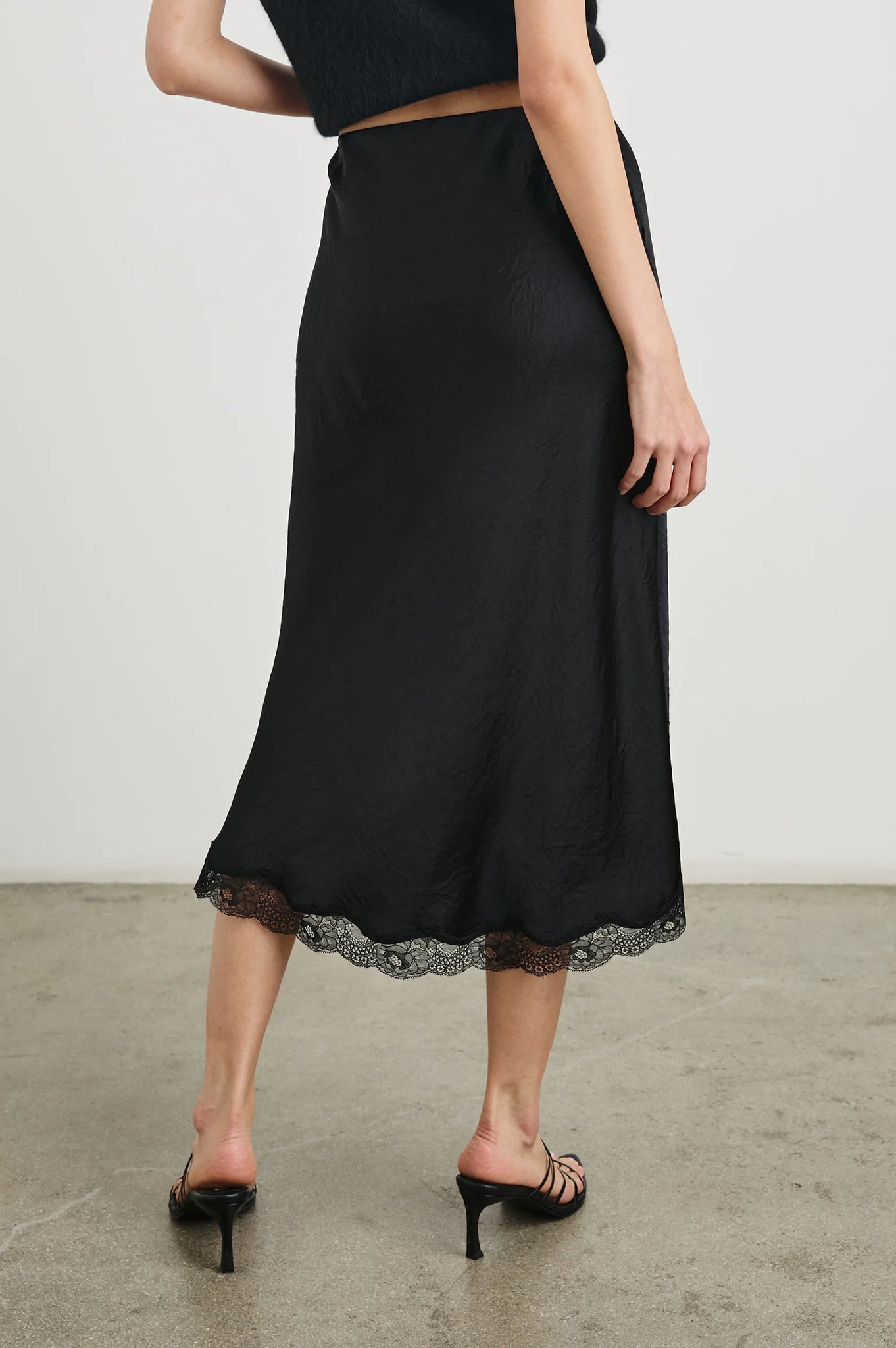 Rylan Skirt in Black Crinkle