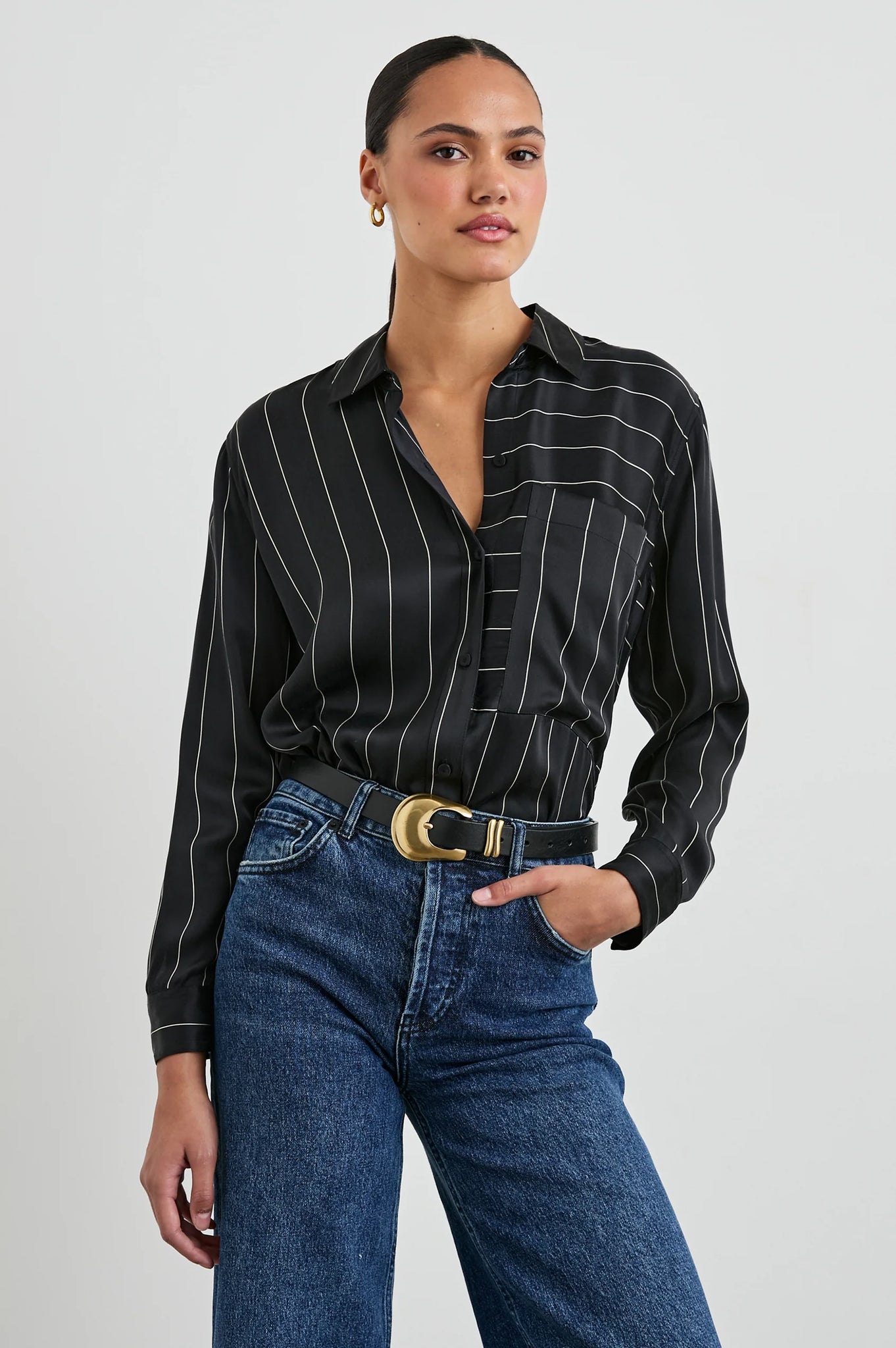 Spencer Shirt in Ink Stripe