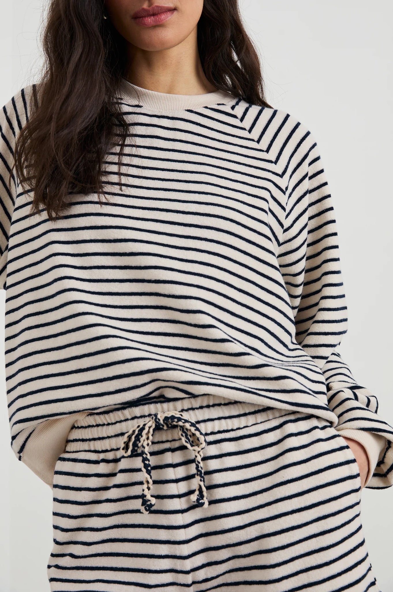 Theron Sweatshirt in Sailor Stripe Terry Towel