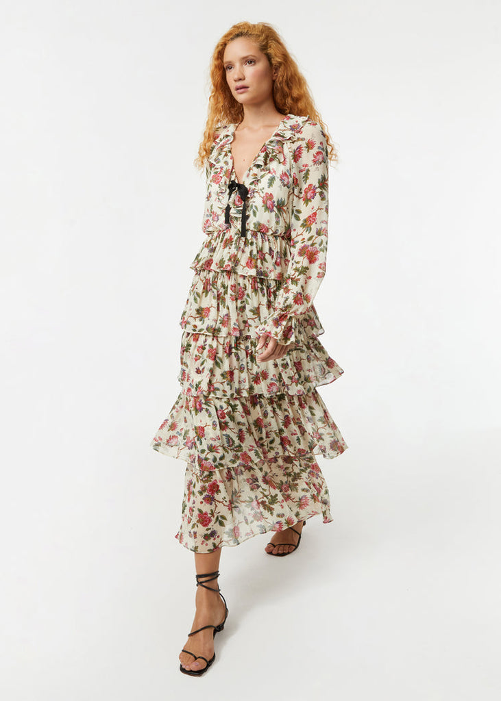 Susanna Dress in Macadamia Morlaix Fleur