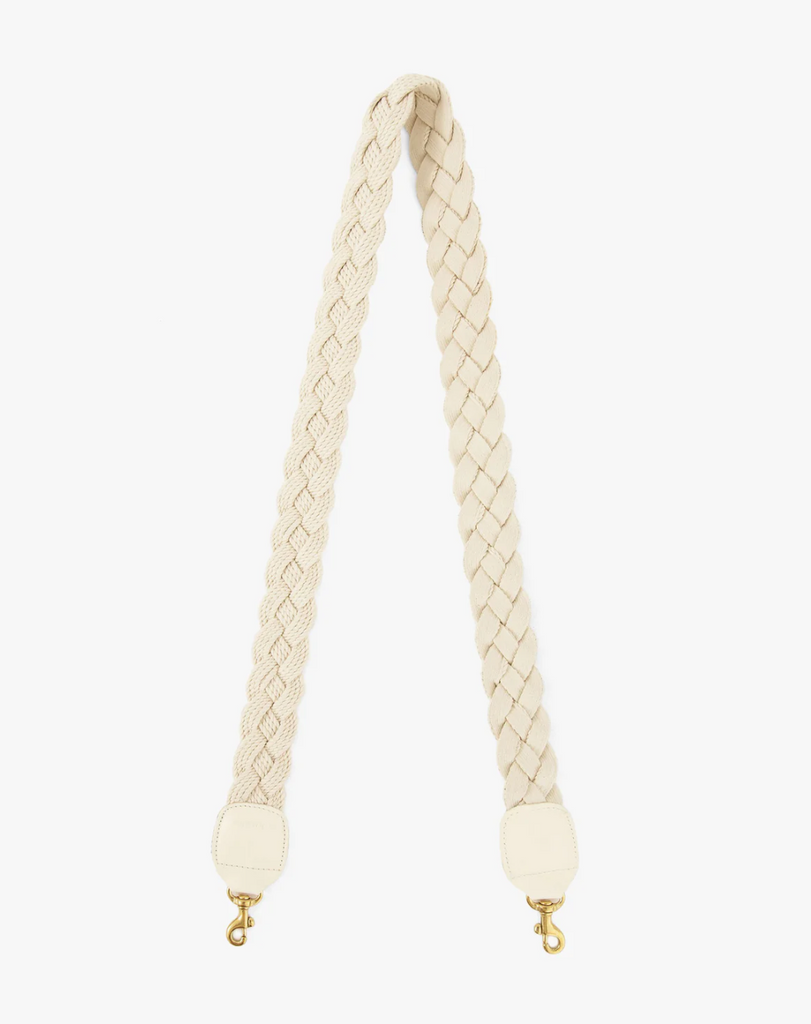 Crossbody Strap in Cream Braided Rope