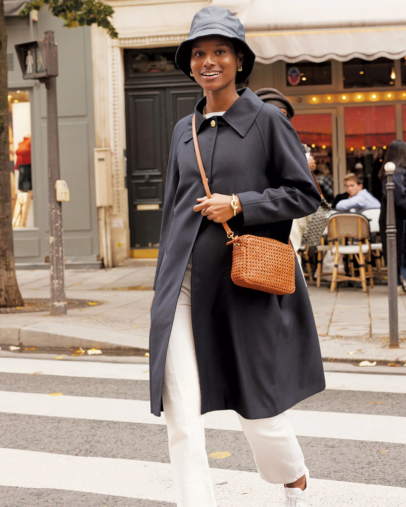 Midi Sac in Tan Rattan