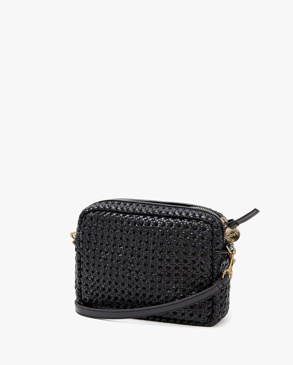 Midi Sac in Black Rattan