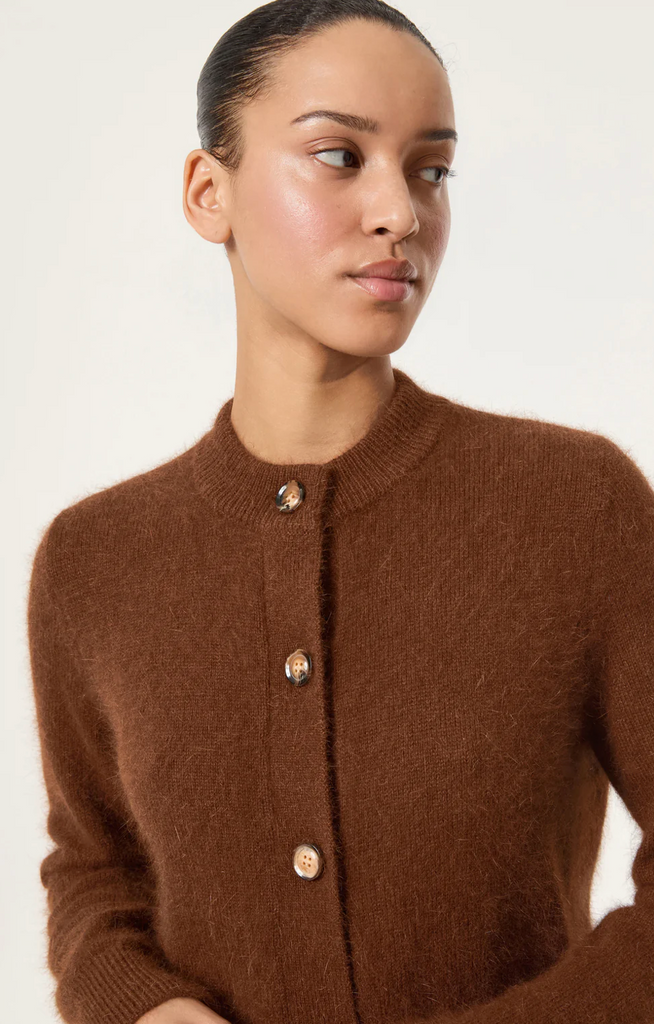 Amal Cardigan in Dark Brown