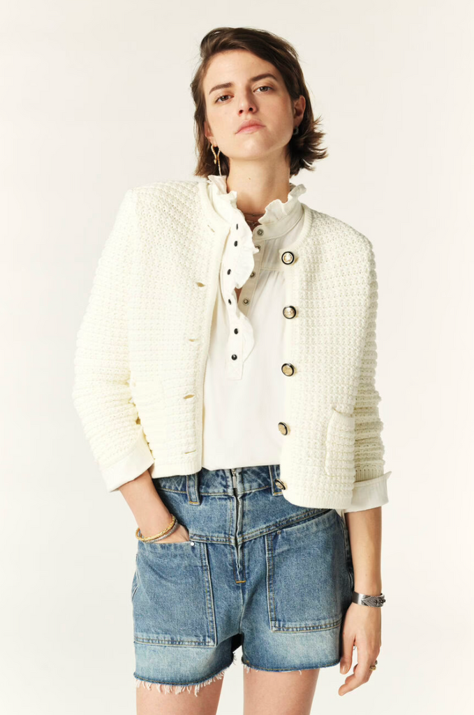 Gaspard Cardigan. Ecru