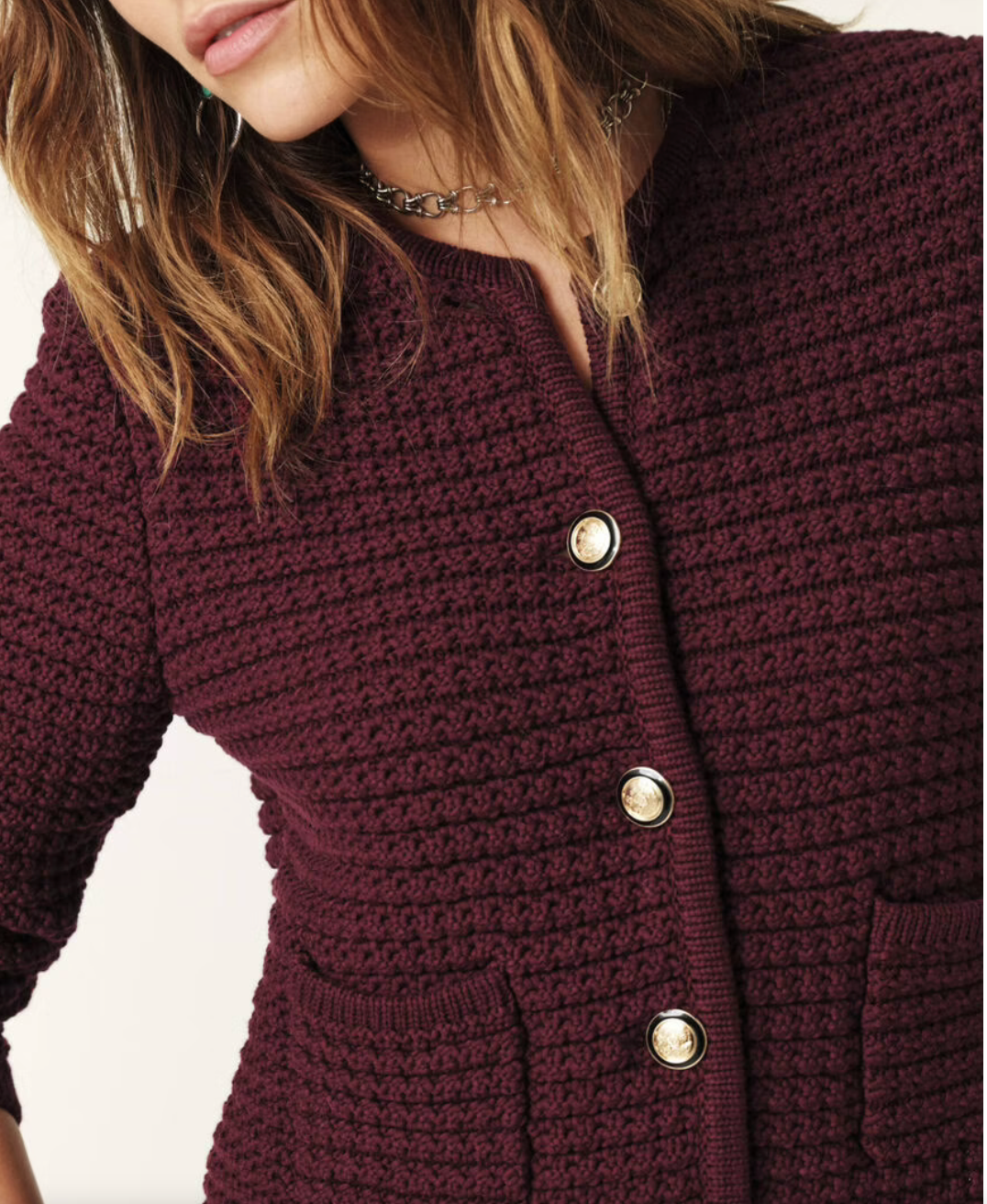 Gaspard Cardigan. Bordeaux