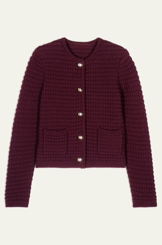 Gaspard Cardigan. Bordeaux