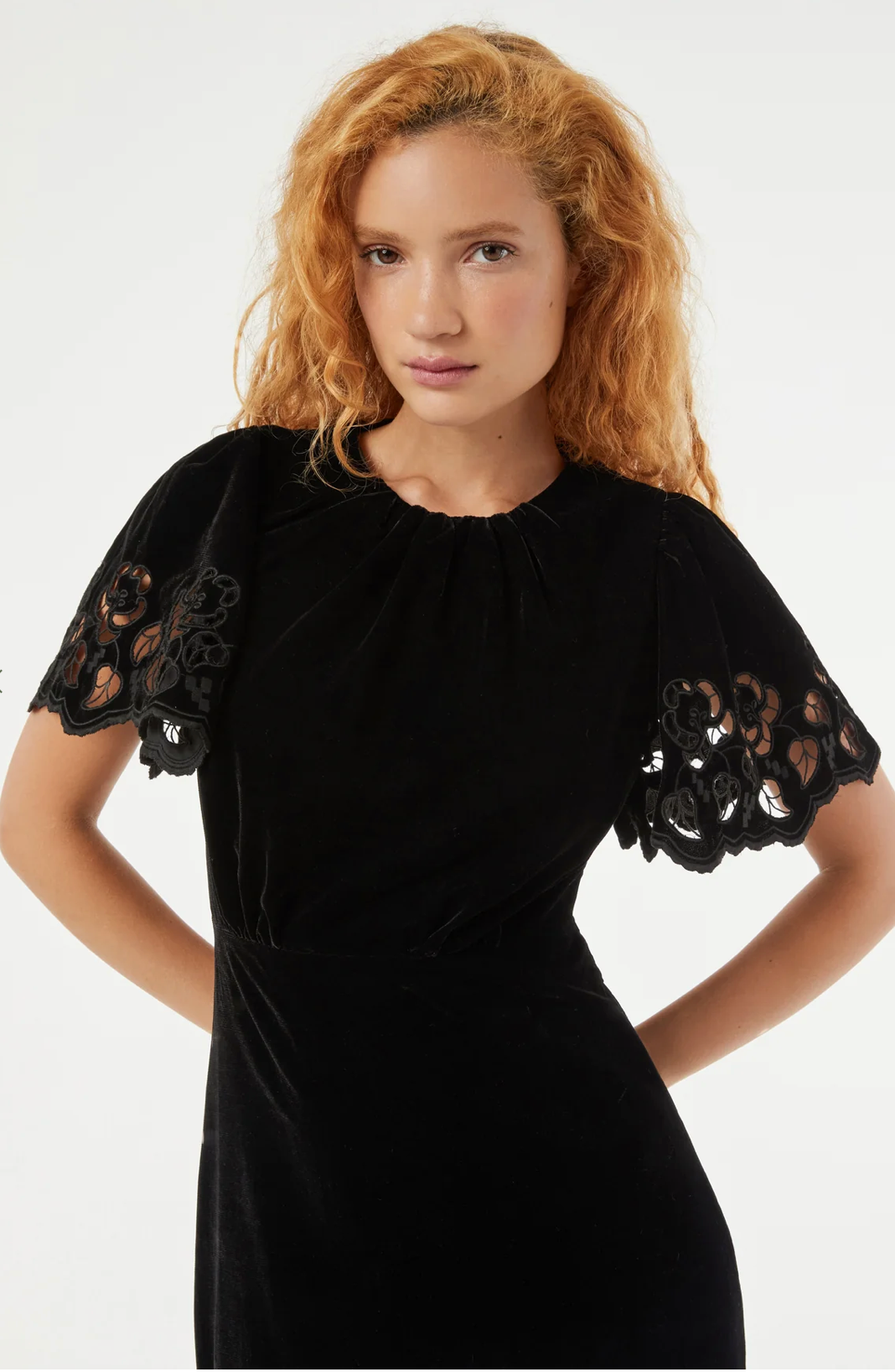 Nicolette Dress in Ink Sandy Eyelet