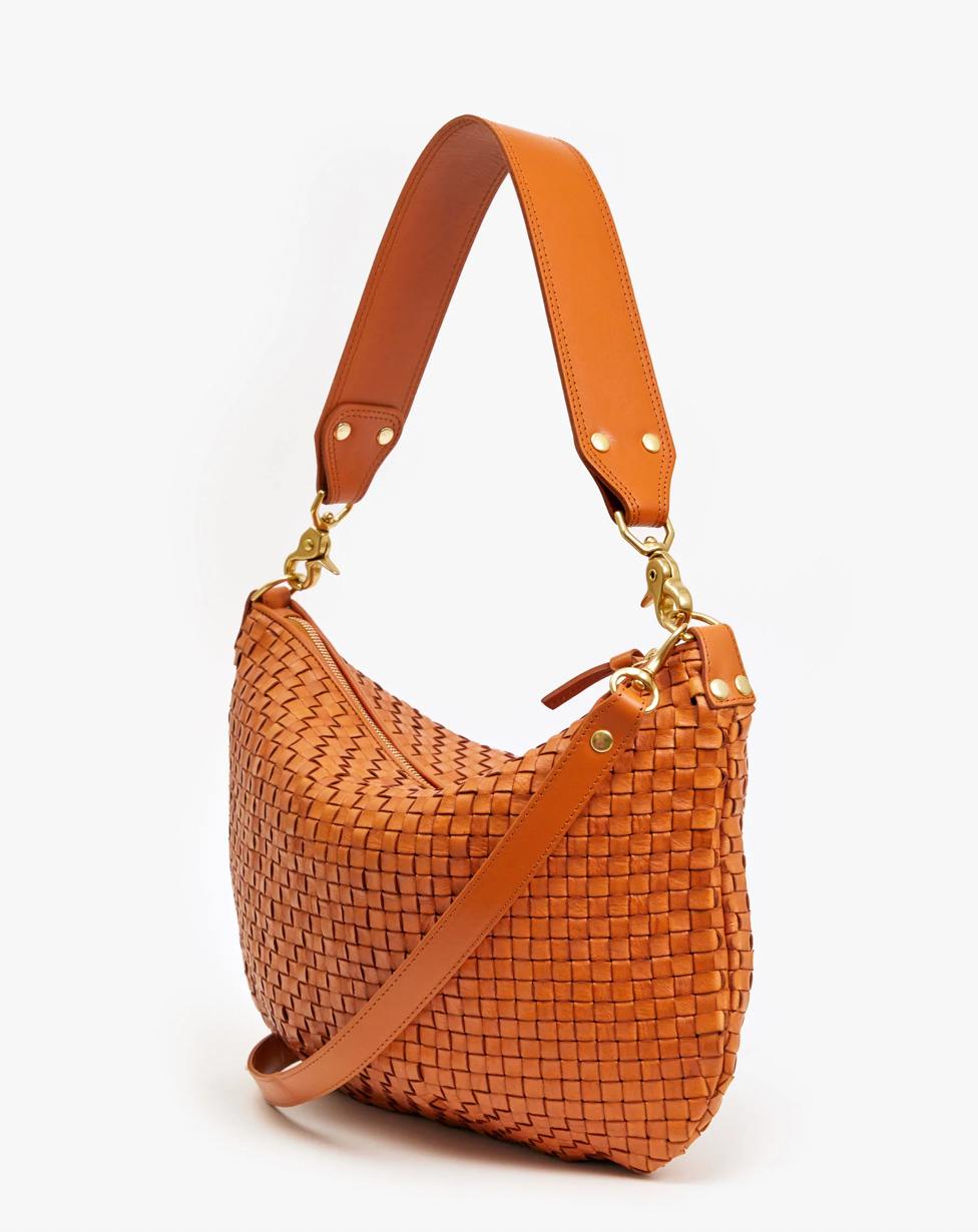 Moyen Messenger in Natural Woven Checker