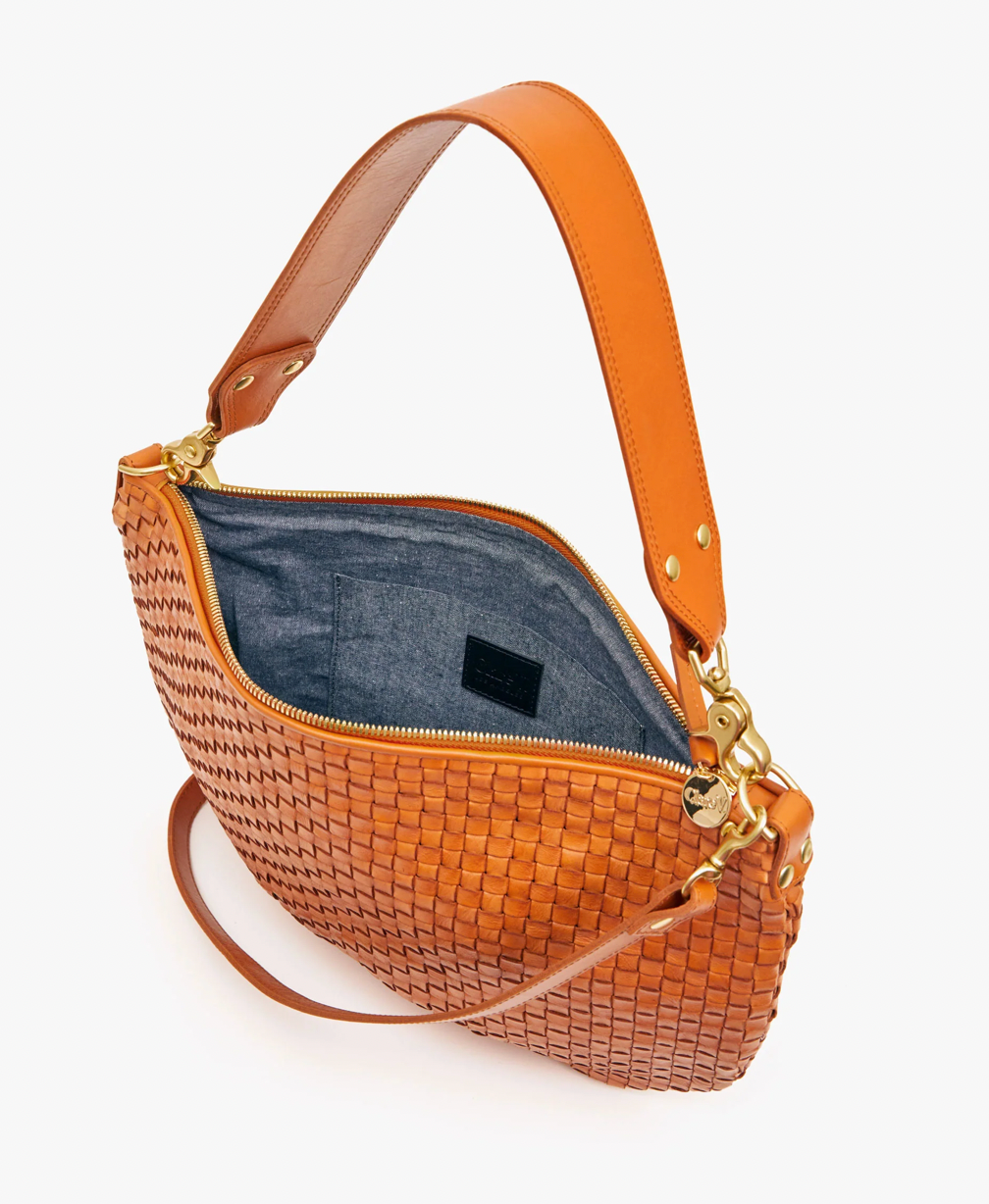 Moyen Messenger in Natural Woven Checker