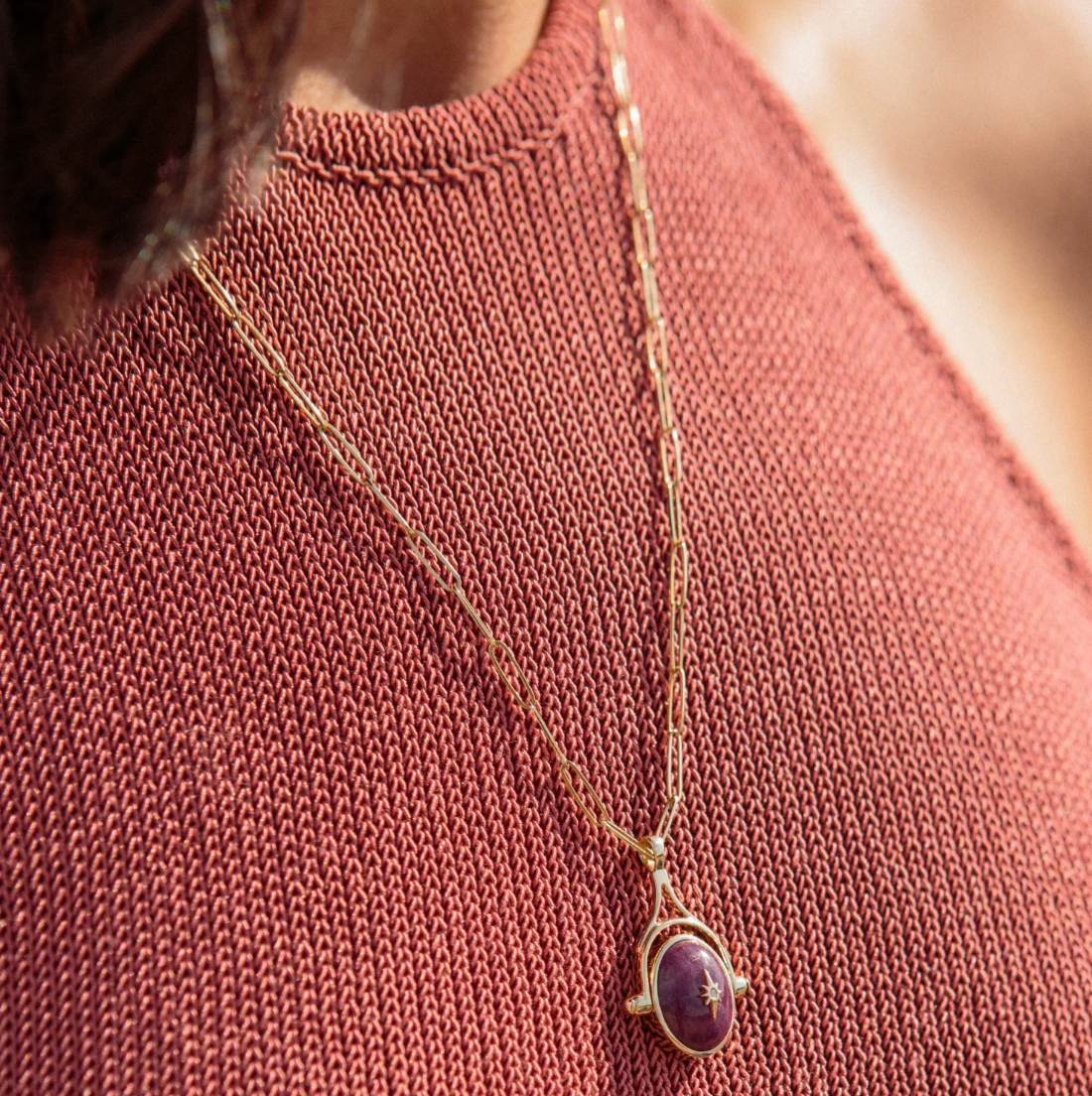 Spinning Ruby Pendant