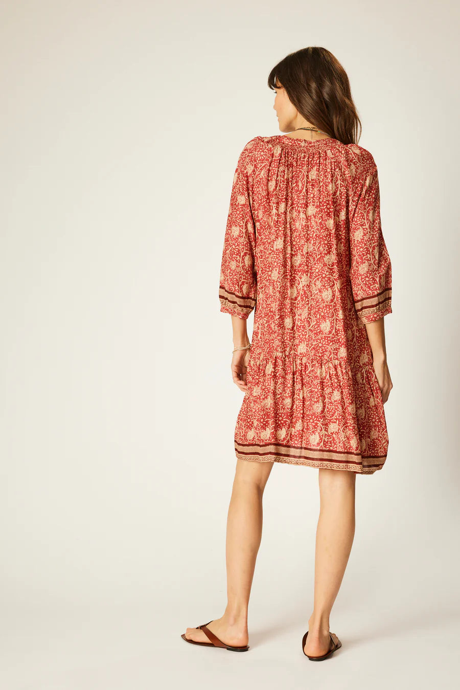 Stevie Dress in Water Lily Terracotta