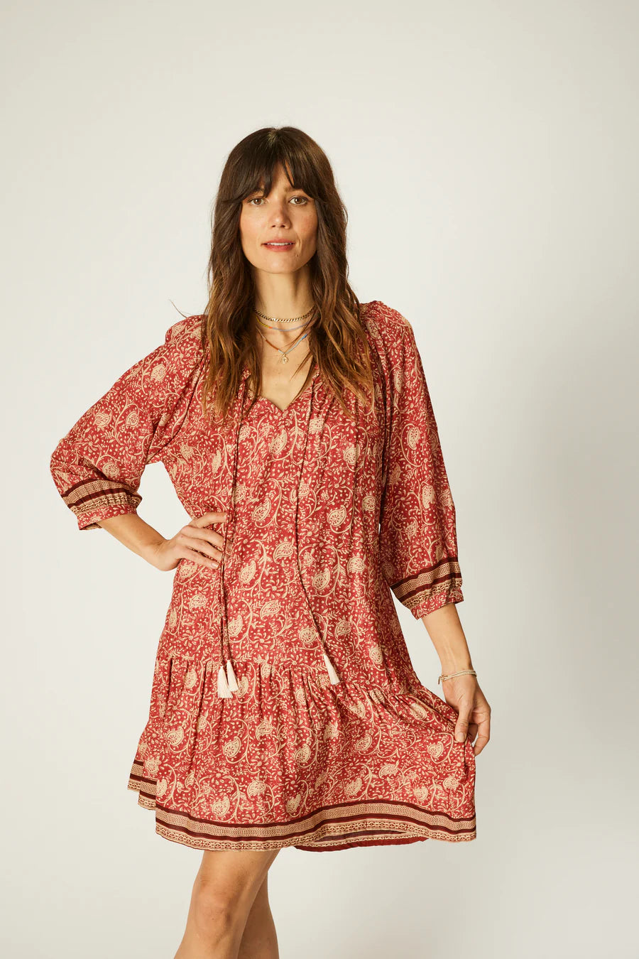 Stevie Dress in Water Lily Terracotta