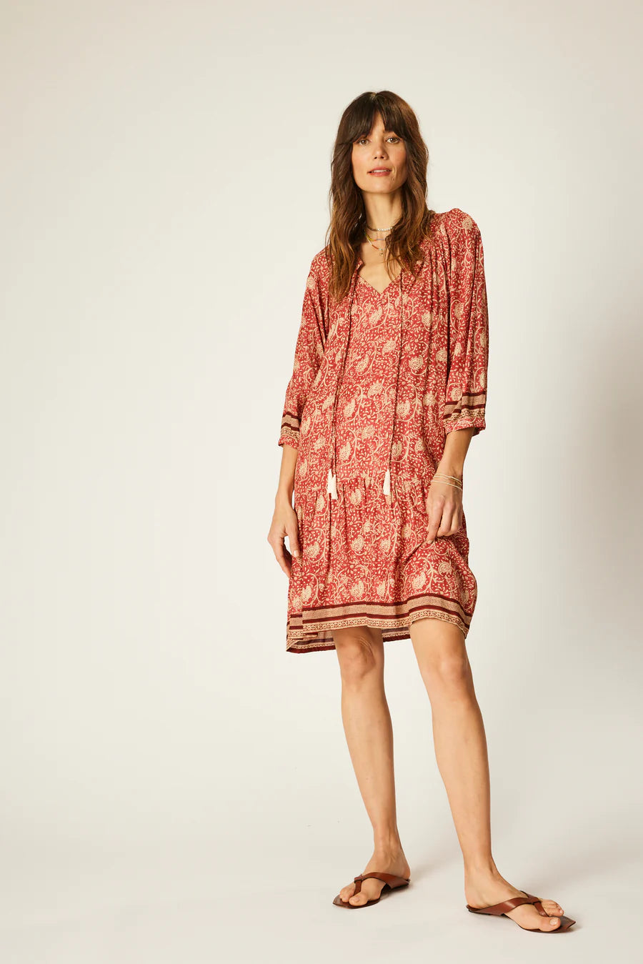 Stevie Dress in Water Lily Terracotta