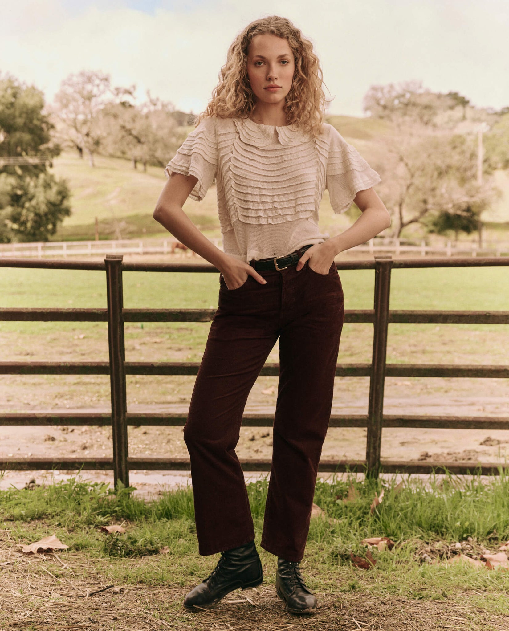 The Rosebud Top. Cream