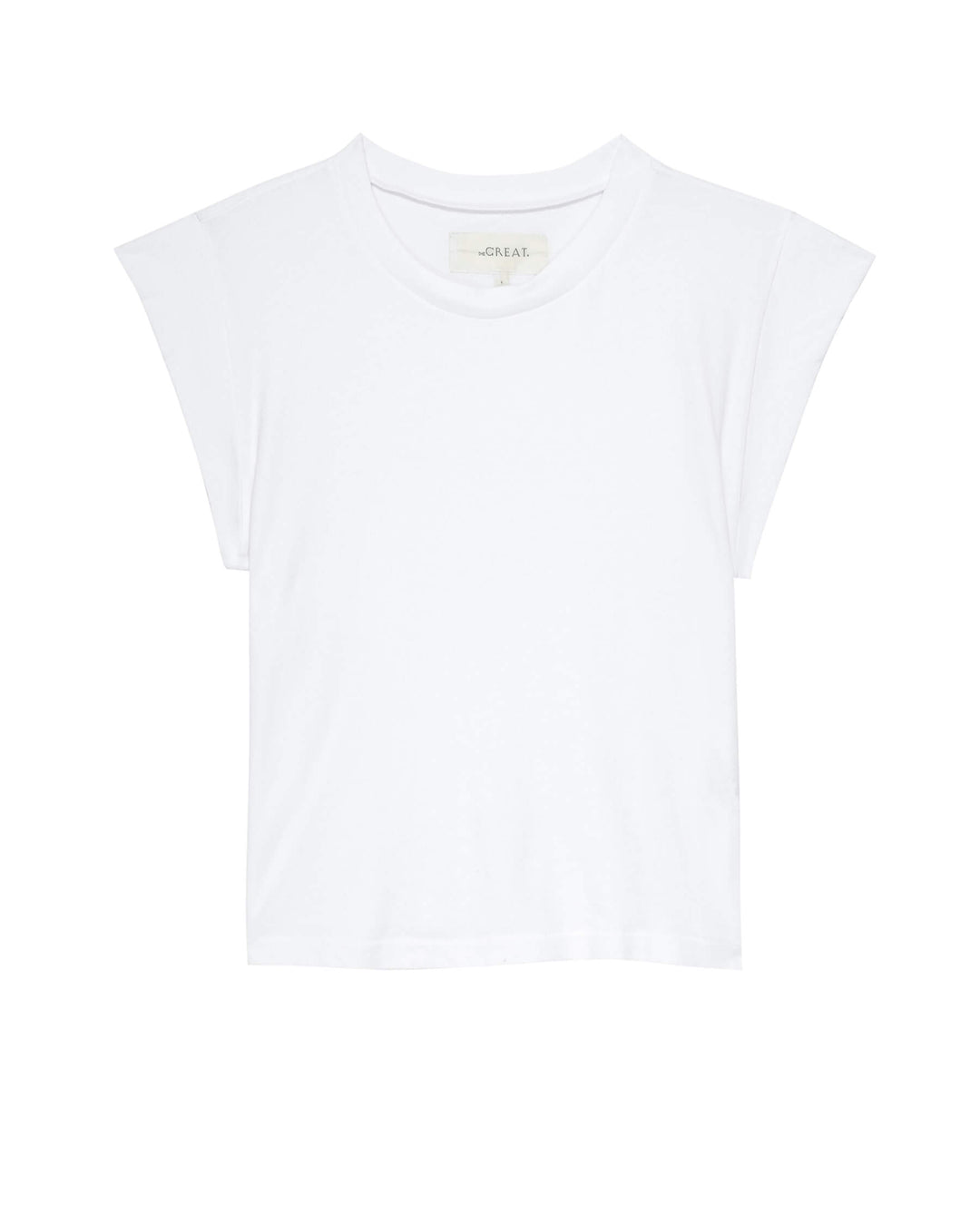 The Peak Shoulder Tee. True White