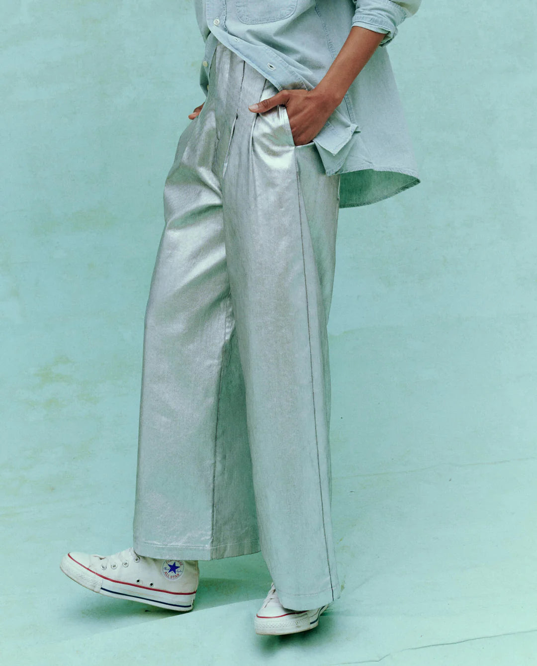 The Sculpted Trouser. Silver