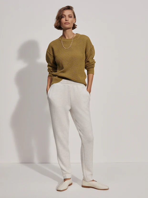 The Slim Zip Hem Pant 29.5" in Ivory Marl