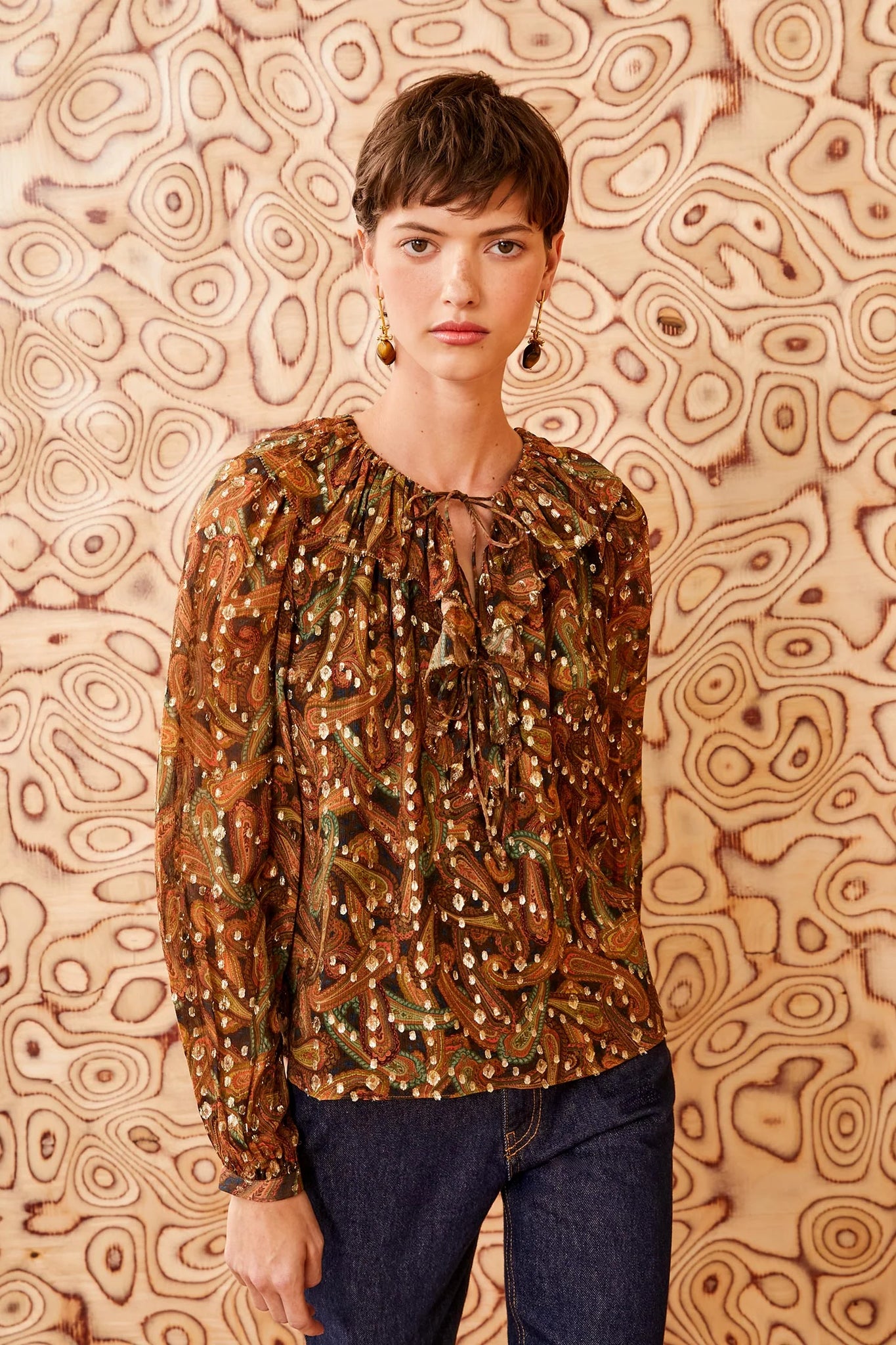 Emilie Blouse in Tiger's Eye