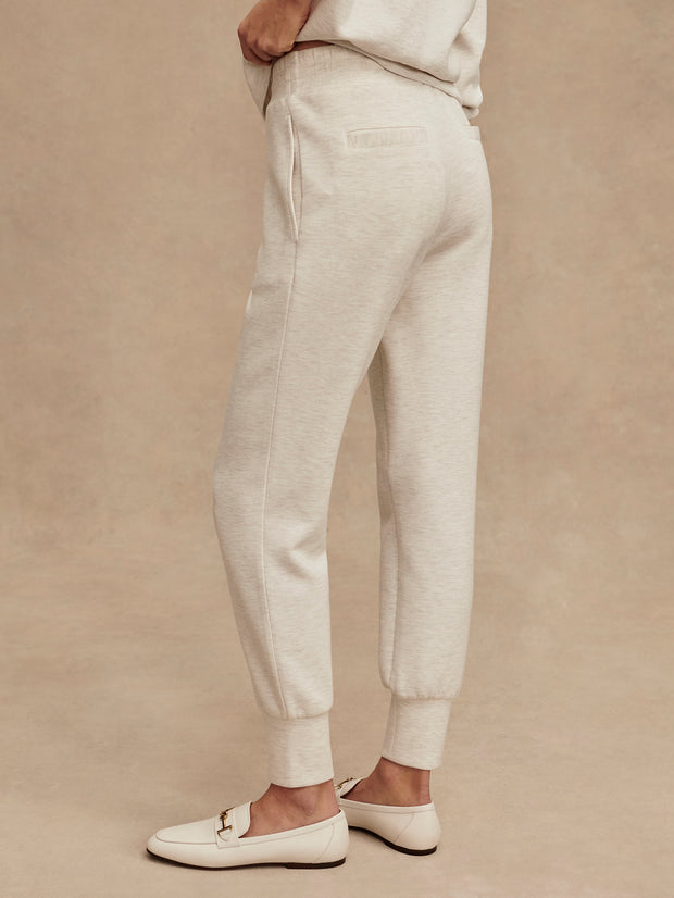 The Slim Cuff Pant 27.5" in Ivory Marl