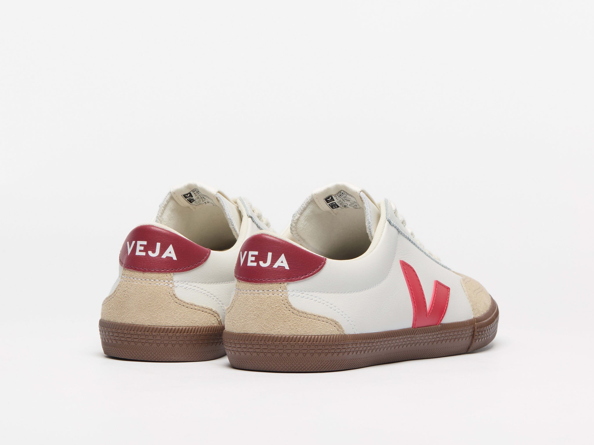 Volley Leather in White Pekin Bark