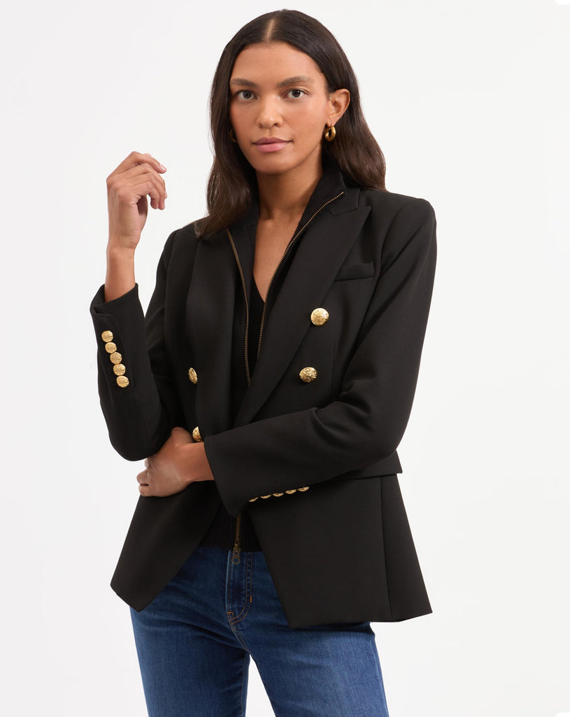 Miller Dickey Jacket in Black Gold Buttons