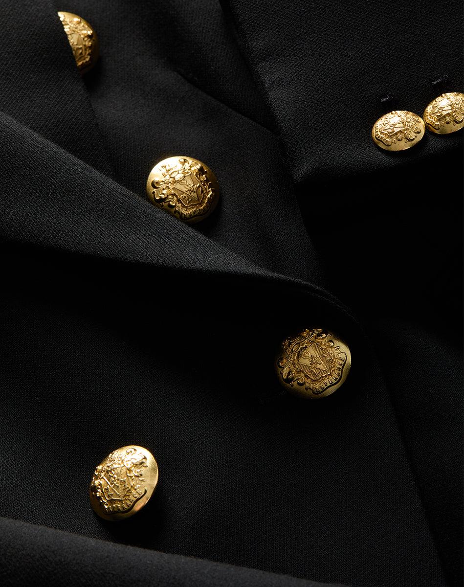 Miller Dickey Jacket in Black Gold Buttons