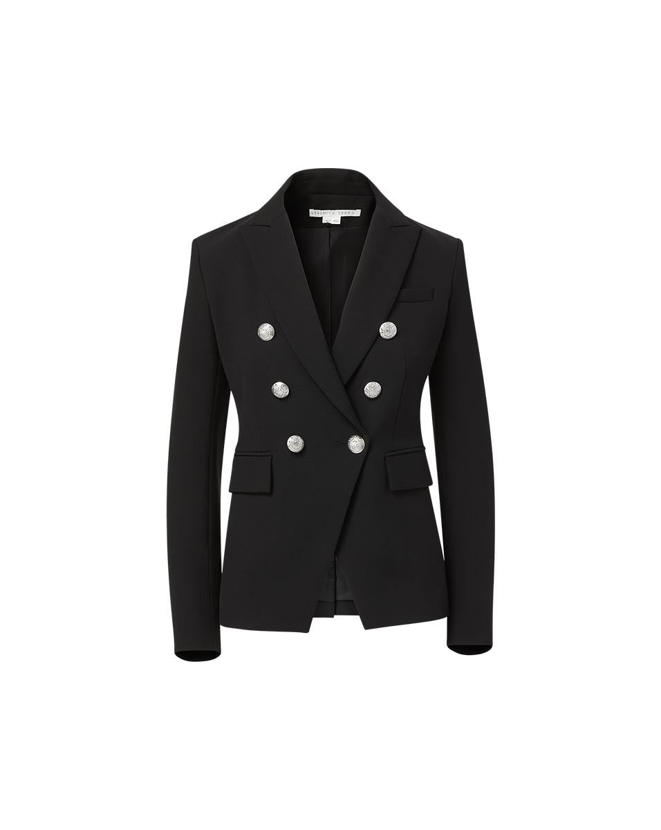 Miller Dickey Jacket in Black Silver Buttons