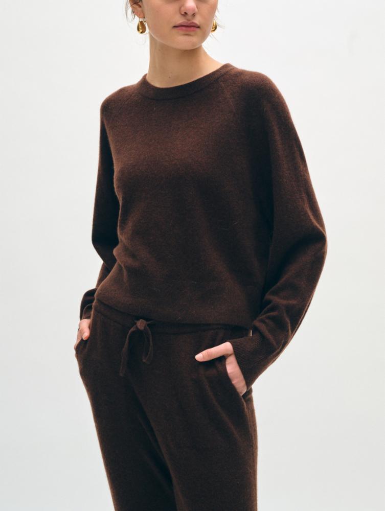 Cashmere Sweatshirt in Espresso