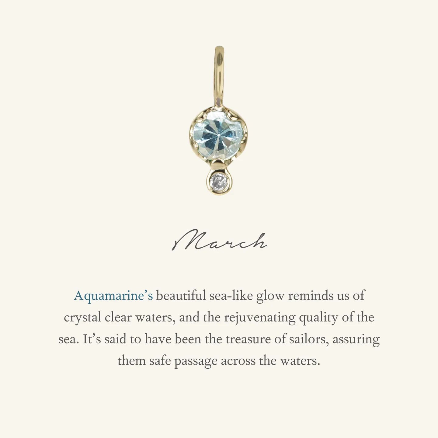 Aquamarine Birthstone Amulet | March