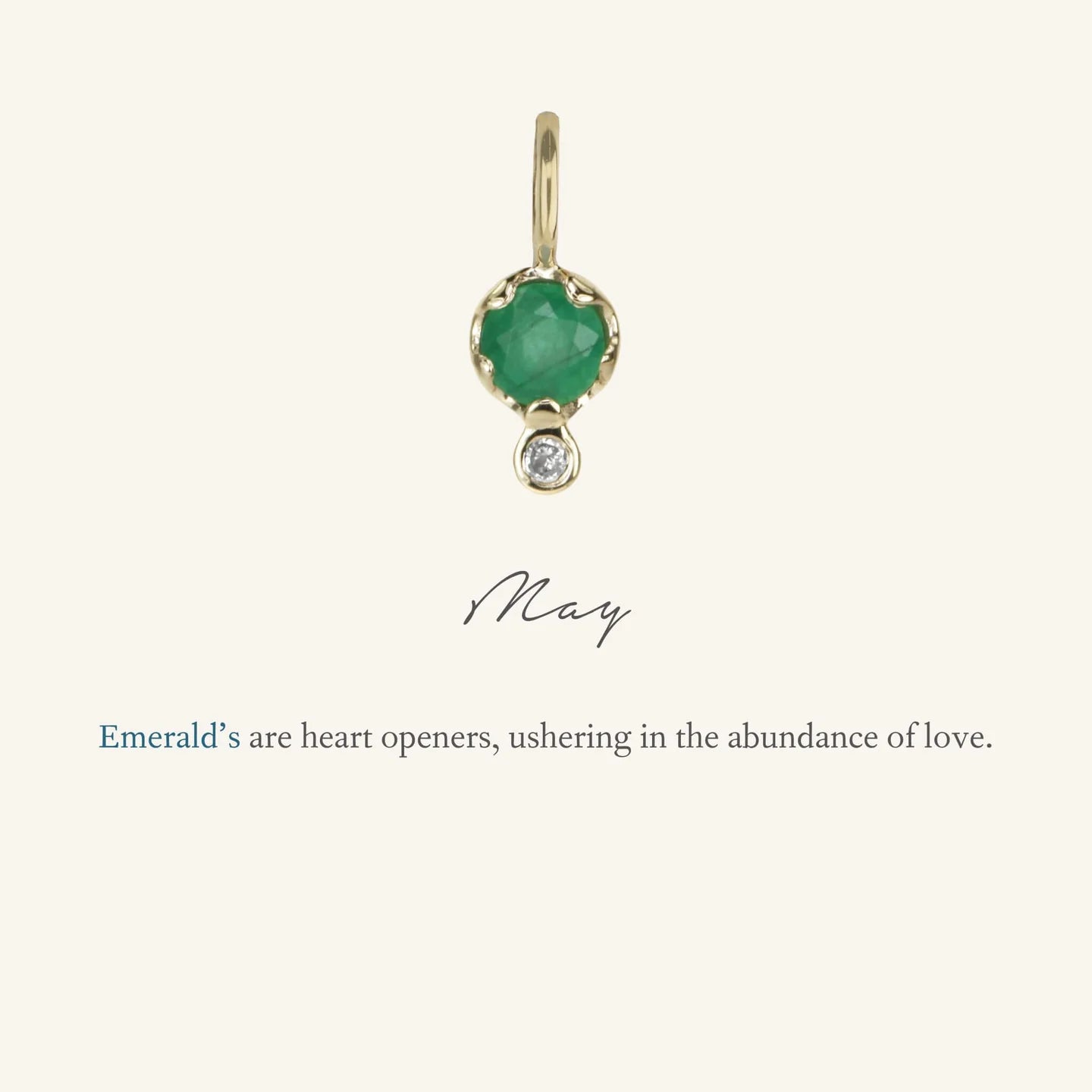 Emerald Birthstone Amulet | May