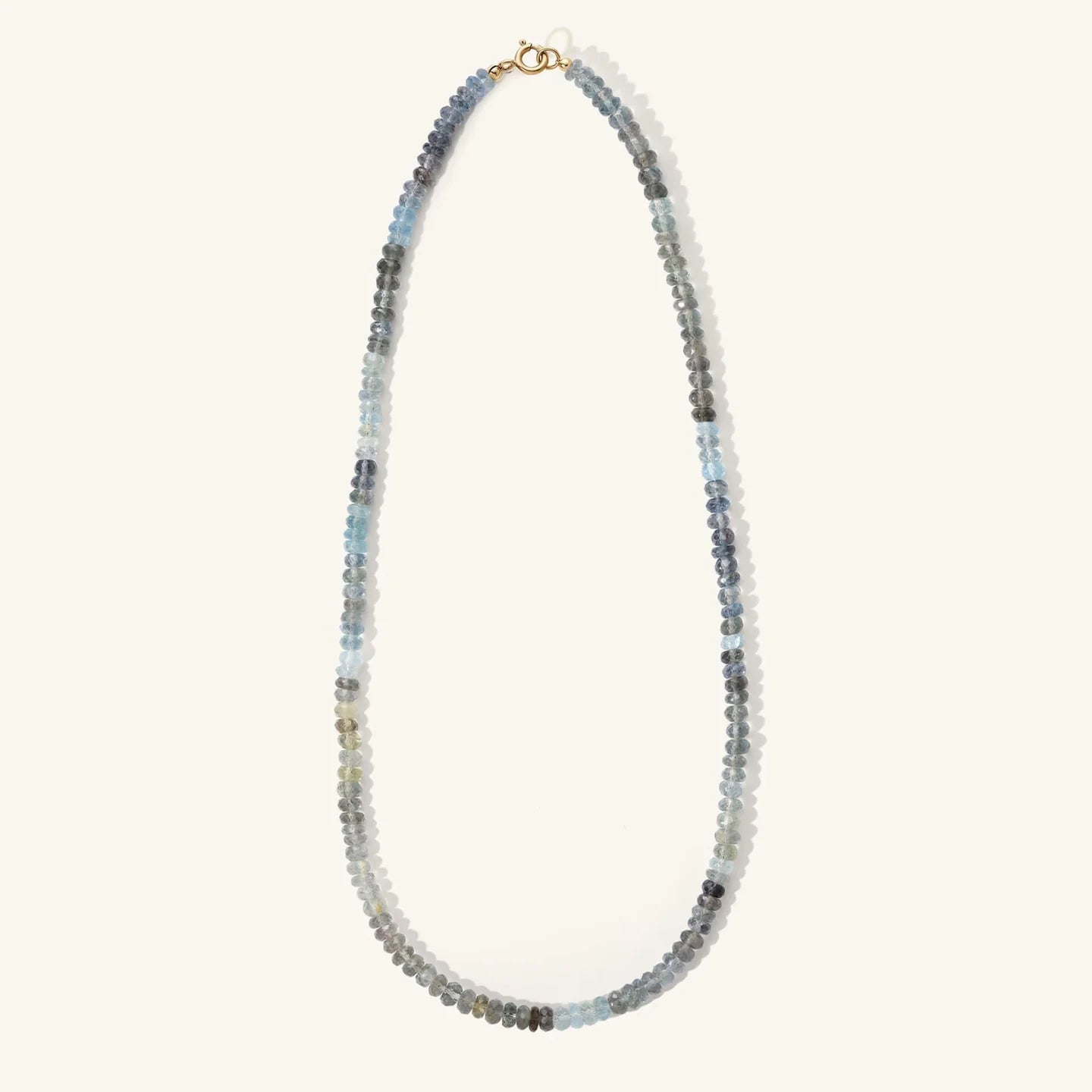 Moss Aqua Beaded Necklace - 20"