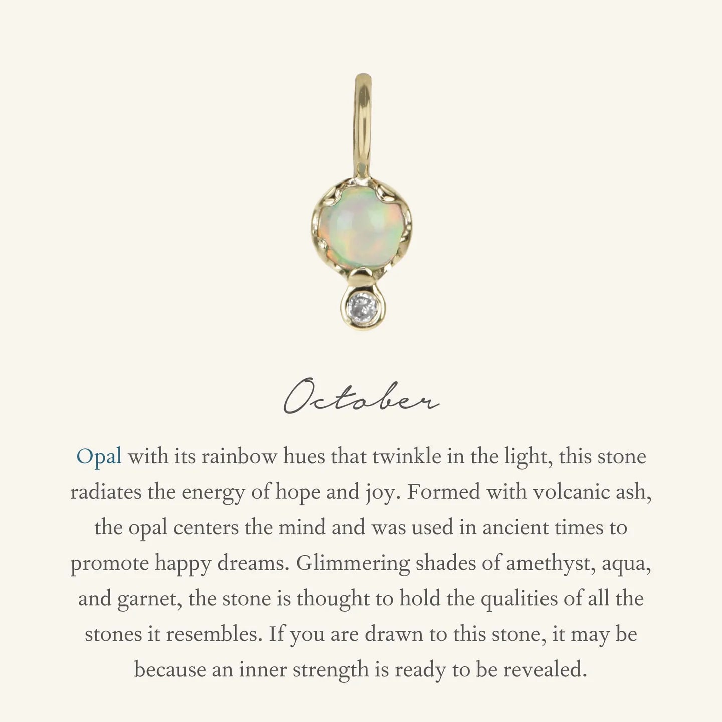 Opal Birthstone Amulet | October