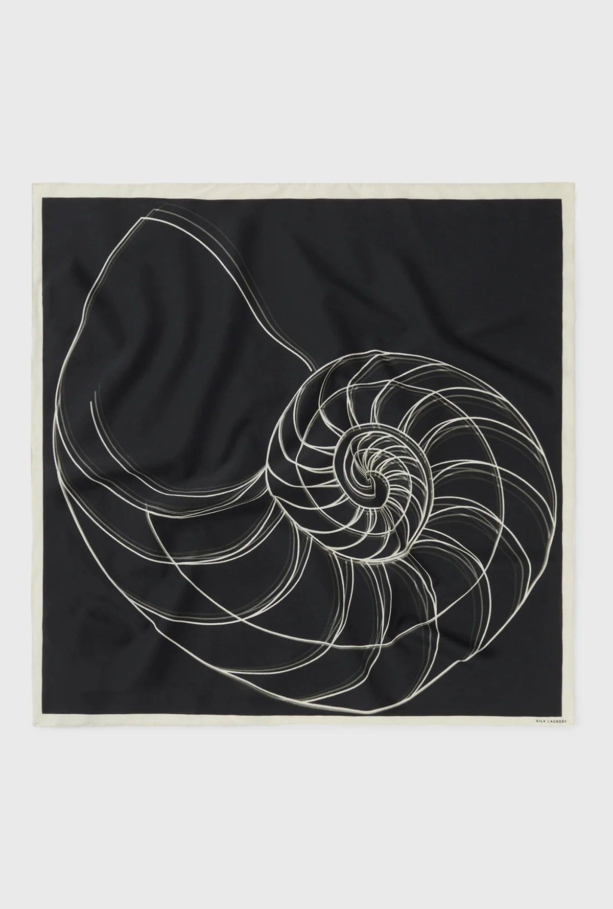 Twill Scarf in Fibonacci Black