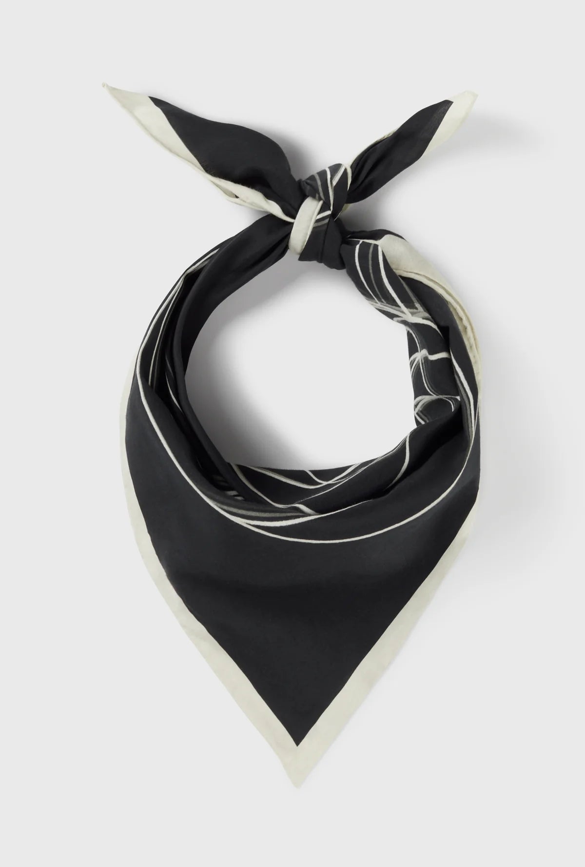 Twill Scarf in Fibonacci Black