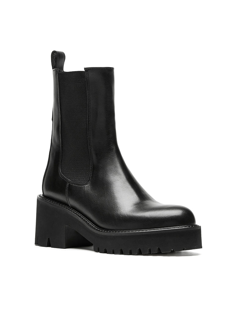 Teddy Leather Boot in Black