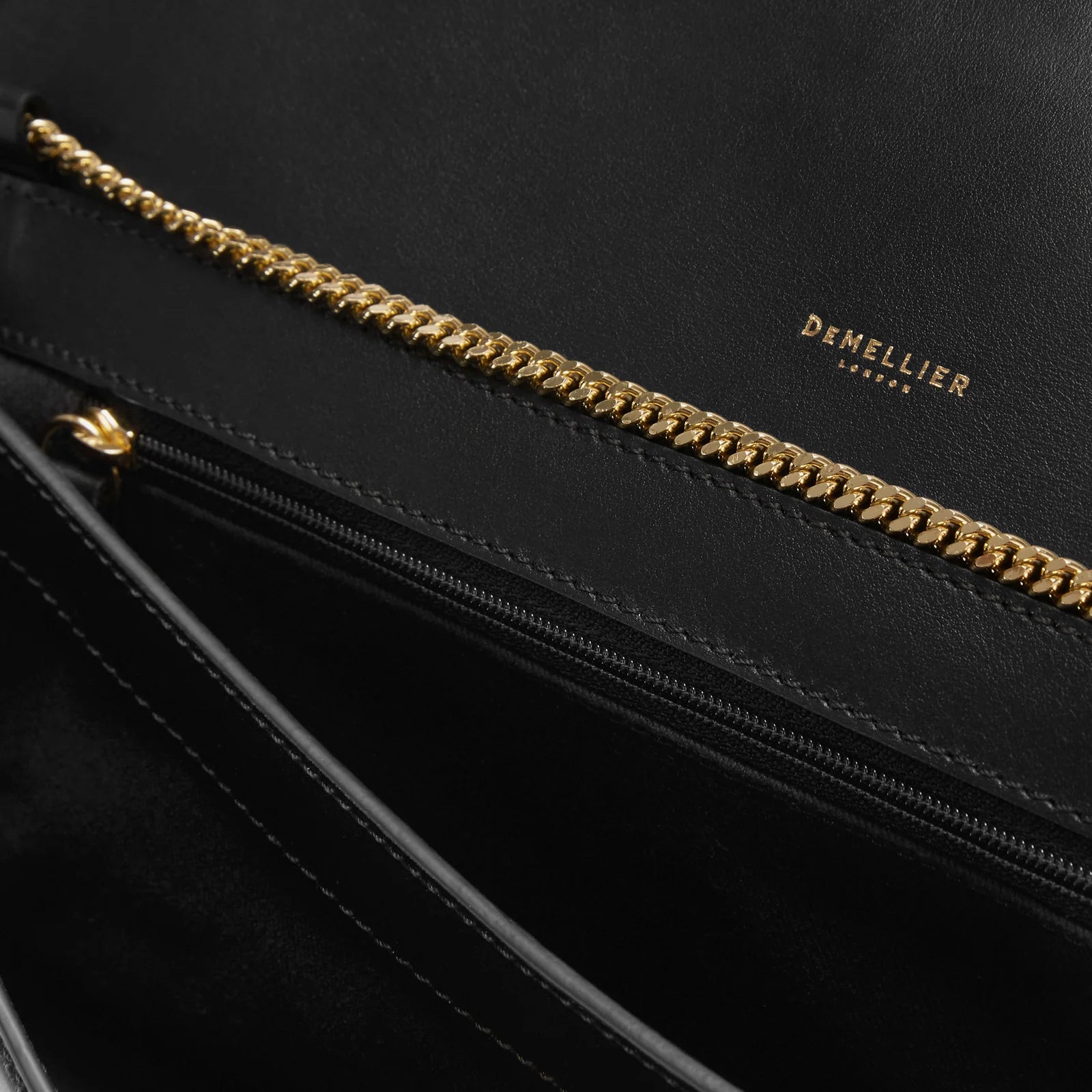 The Paris Clutch in Black Smooth Leather