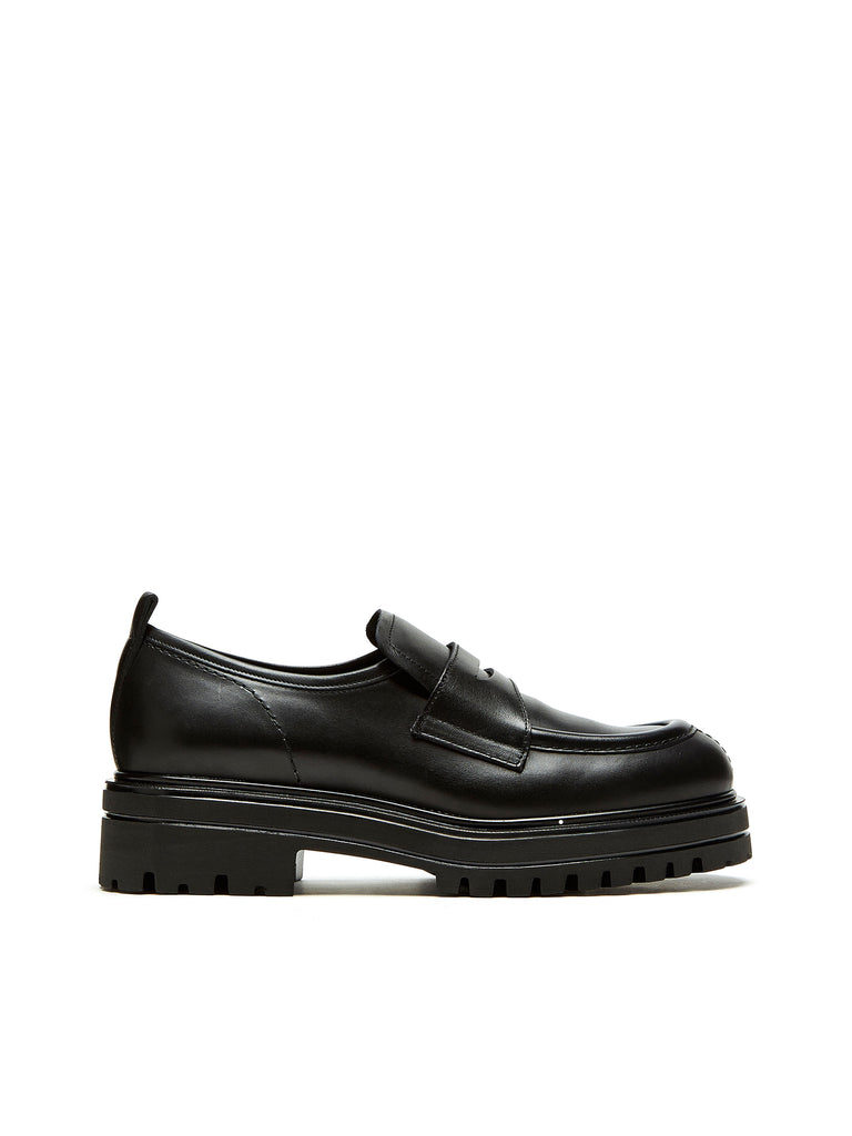 Tray Leather Loafer in Black