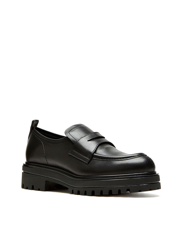 Tray Leather Loafer in Black