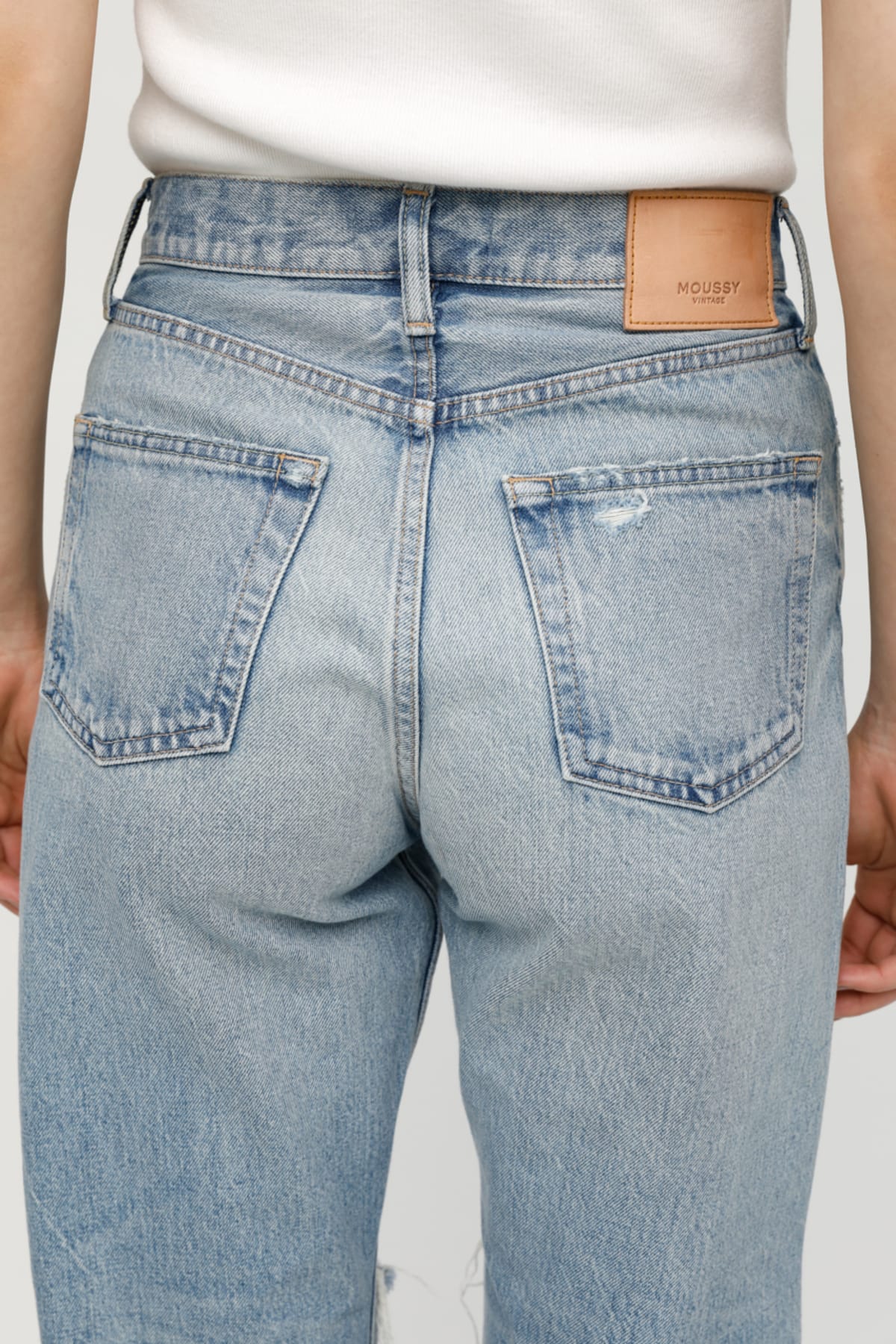 MV Teaneck Wide Straight Jeans in Light Blue